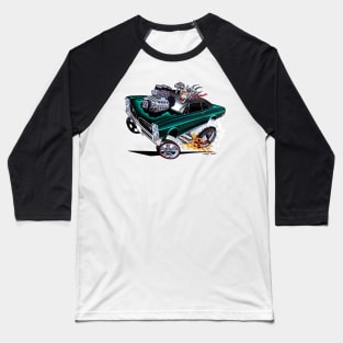 GOATINATOR 1967 GTO aqua Baseball T-Shirt